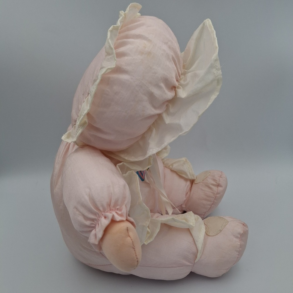 Nylon Dandee Soft VTG Expressions My First Baby Doll Rattle Plush Toy Light Pink - Picture 7 of 14
